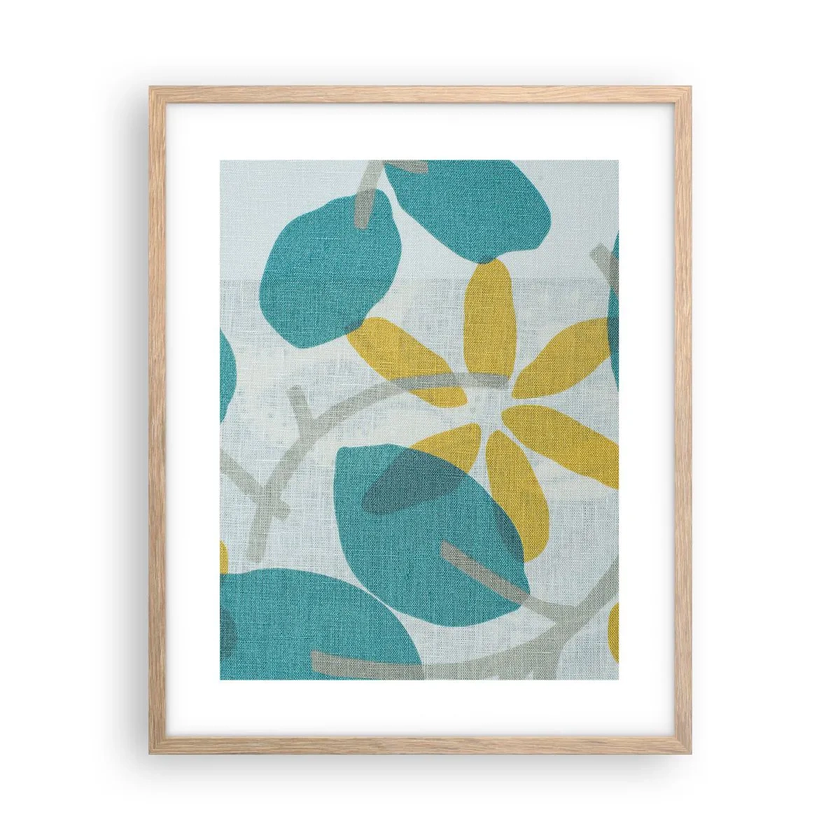 Affiche dans un chêne clair - Poster - Wśród lazurowych liści - 40x50 cm