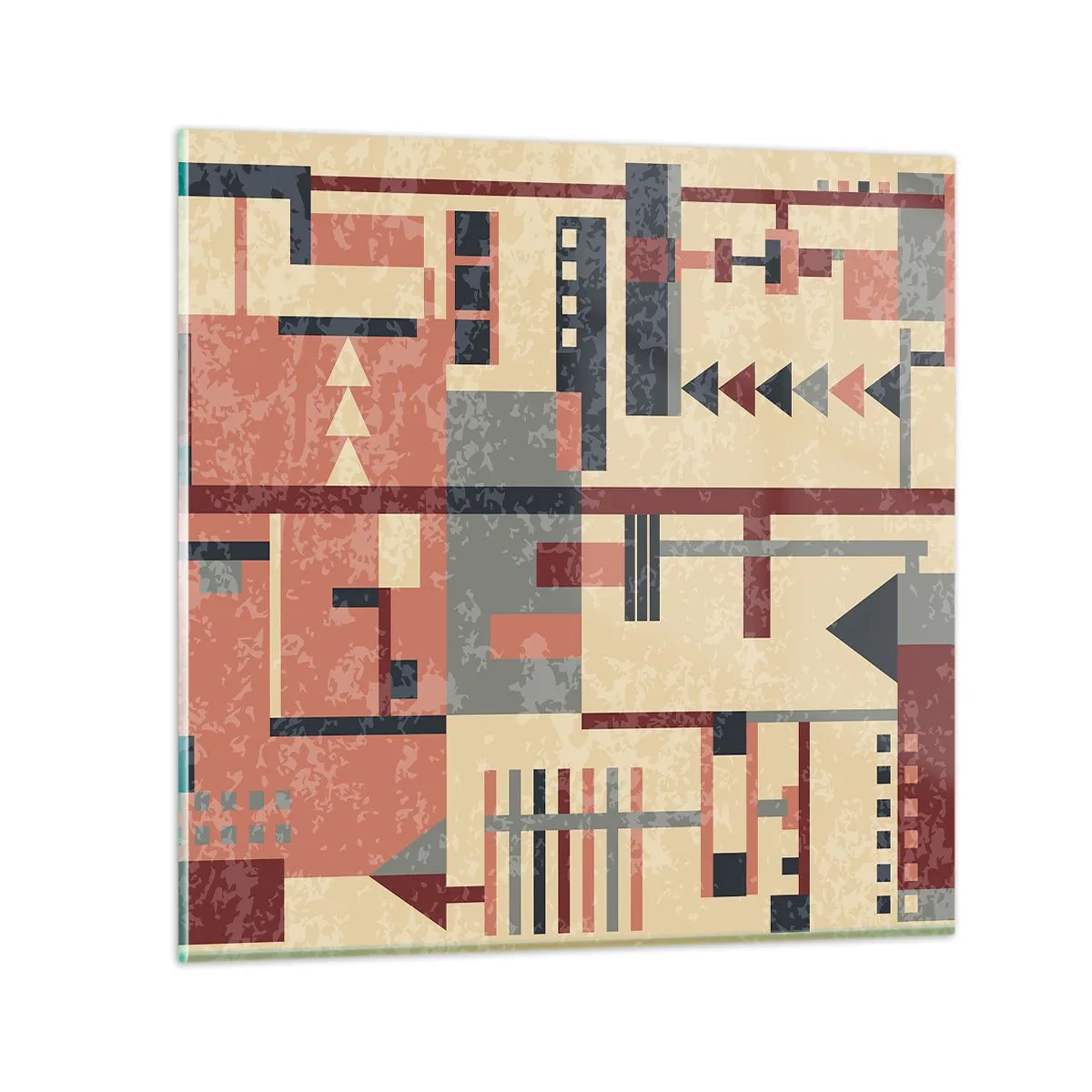 Impression sur verre - Image sur verre - Une combinaison de verticaux et d'horizontaux - 40x40 cm