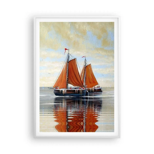Affiche dans un cadre blanc - Poster - He, navigue, marin - 70x100 cm