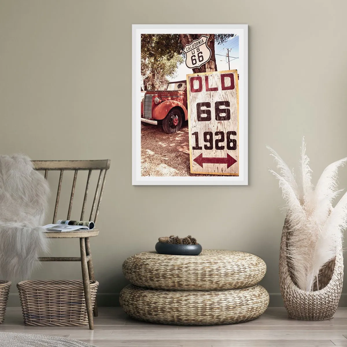 Affiche dans un cadre blanc - Poster - La légende de la province américaine - 40x50 cm