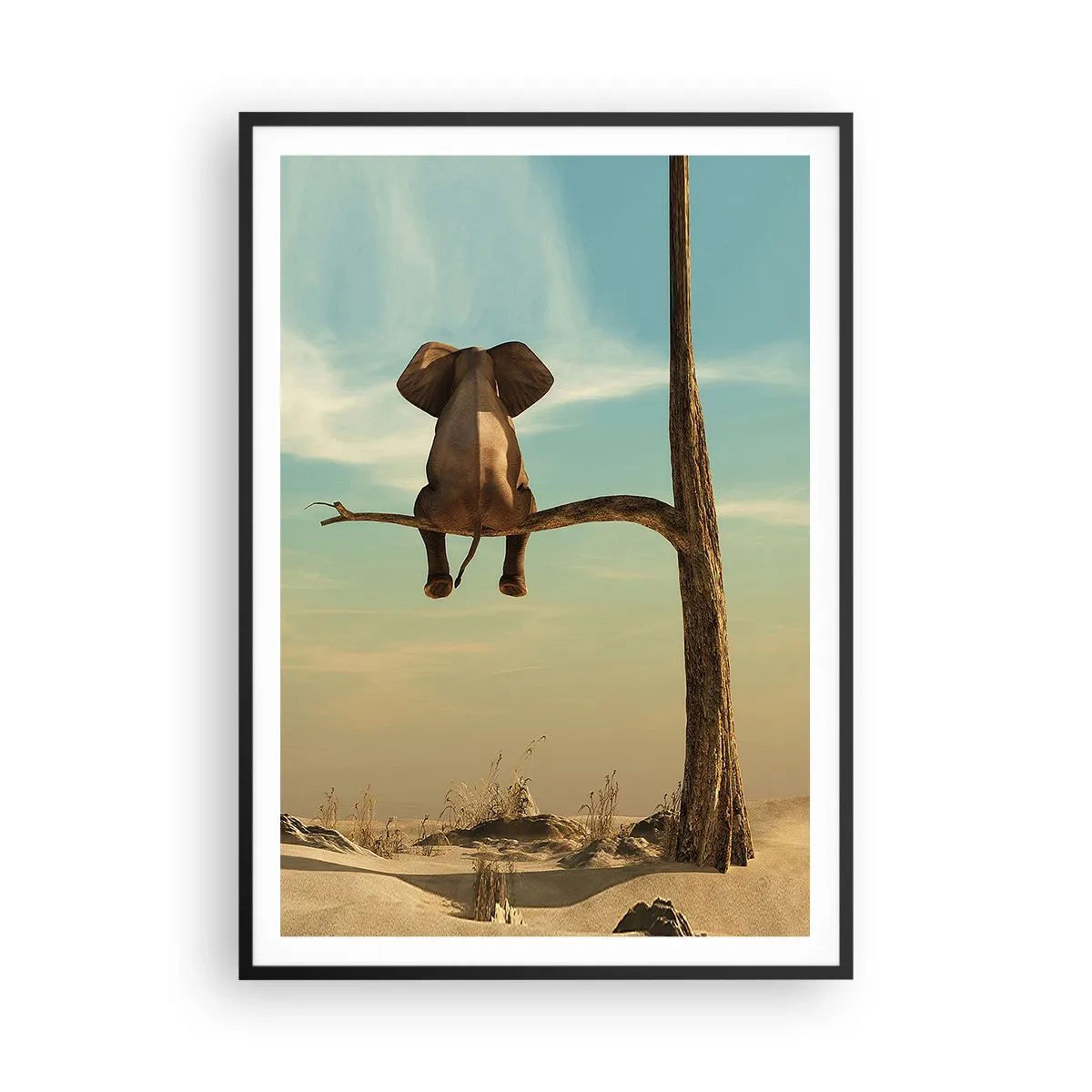 Affiche dans un cadre noir - Poster - Nouveau point de vue - 70x100 cm