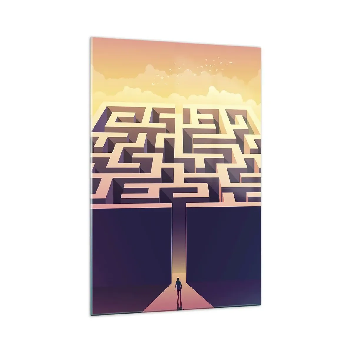 Impression sur verre - Image sur verre - Le temps de la décision - 70x100 cm