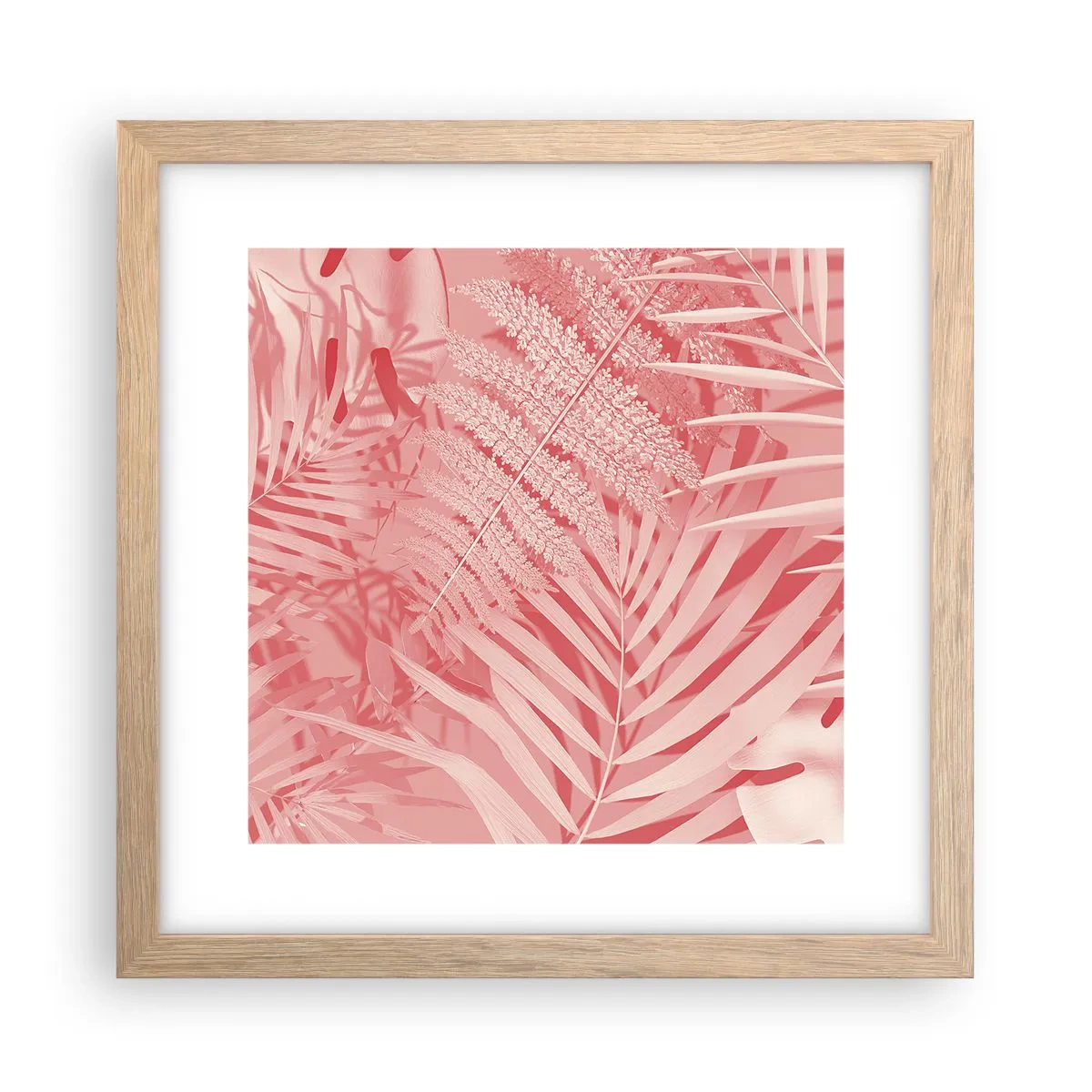 Affiche dans un chêne clair - Poster - Concept de rose - 30x30 cm