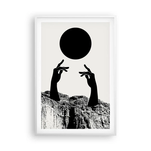 Affiche dans un cadre blanc - Poster - Composition surréaliste : le soleil et le reste - 61x91 cm