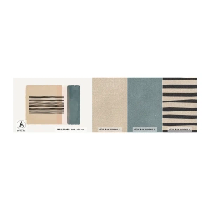 Échantillon de Papier Peint Premium Canvas - Tout est en ordre - Abstraction, Graphique, Minimalisme - 100x30 cm