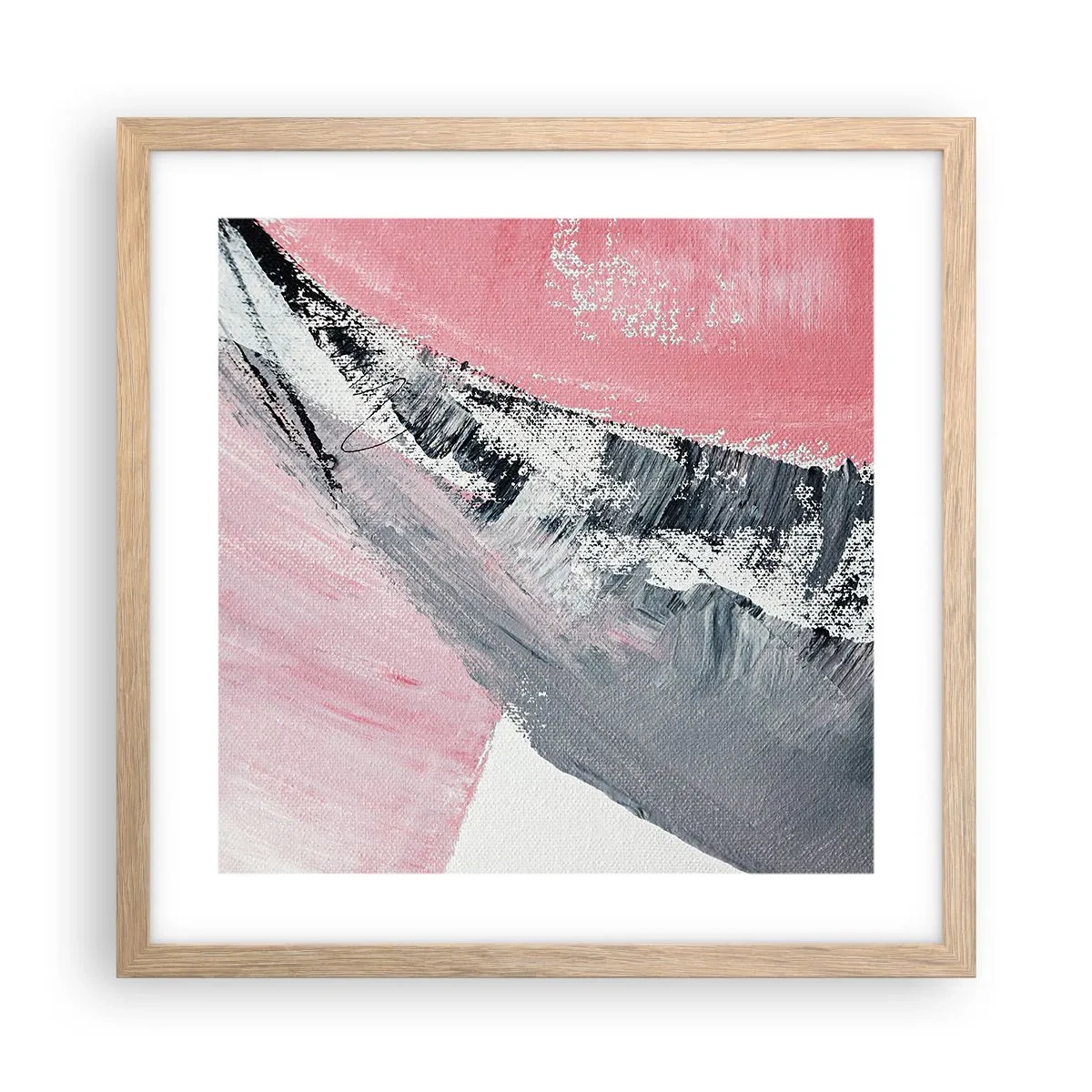 Affiche dans un chêne clair - Poster - Composition assortie - 40x40 cm