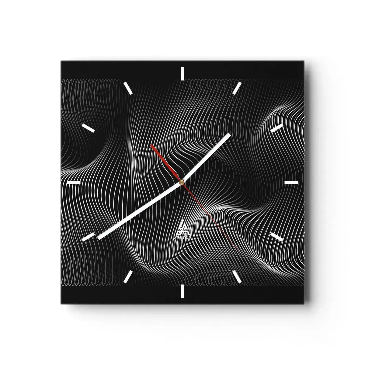 Horloge murale - Pendule murale - Danse de lumière dans l'espace - 40x40 cm