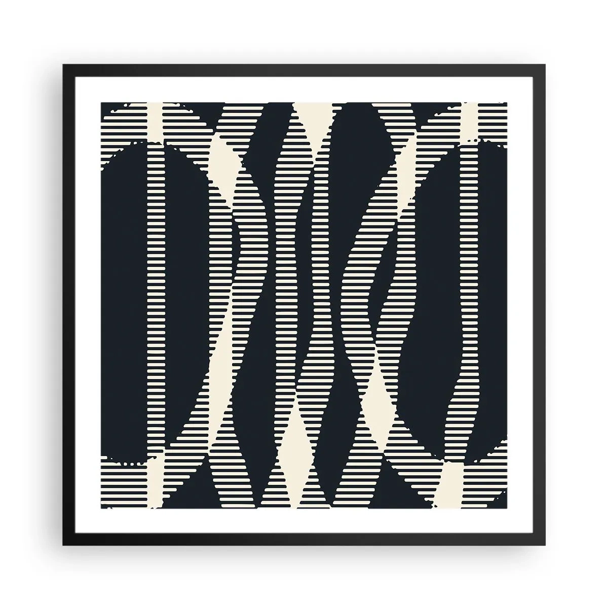 Affiche dans un cadre noir - Poster - Une tentative de briser l'obscurité - 60x60 cm