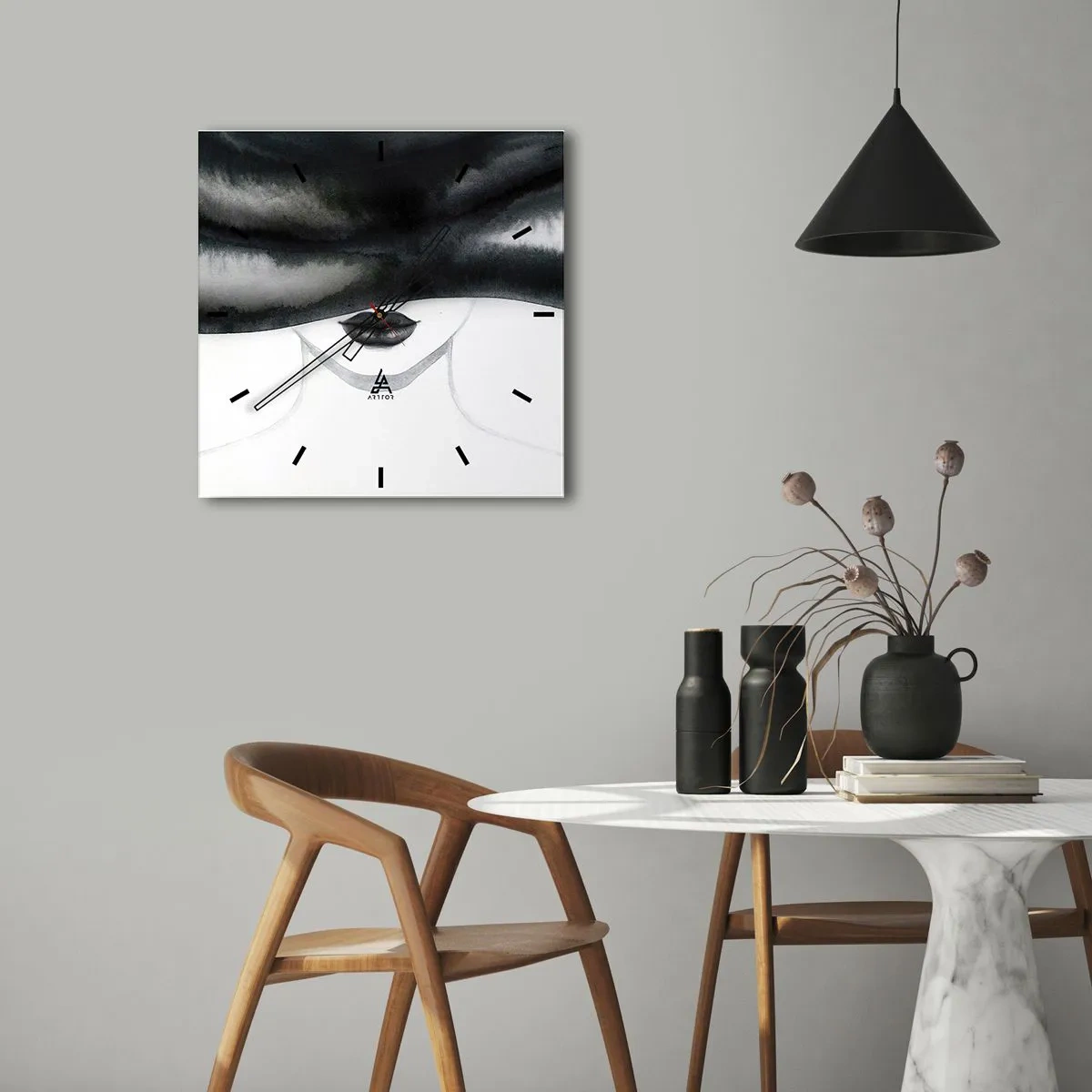 Horloge murale - Pendule murale - Un mystère sensuel - 40x40 cm