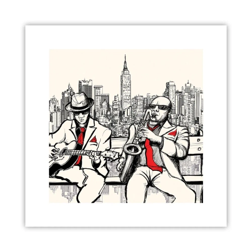Affiche - Poster - improvisation new-yorkaise - 30x30 cm