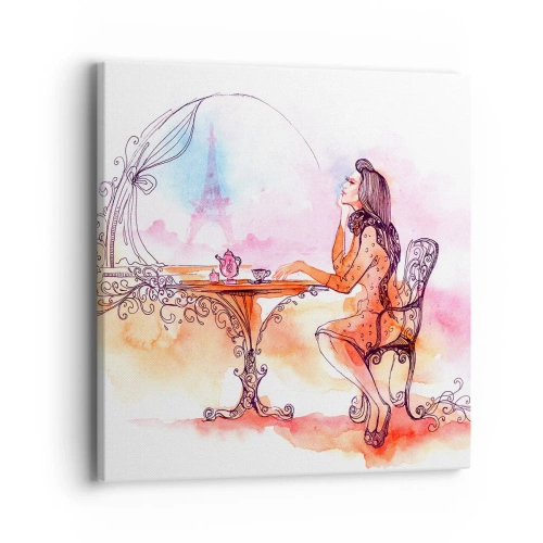 Impression sur toile - Image sur toile - Le chic parisien - 40x40 cm