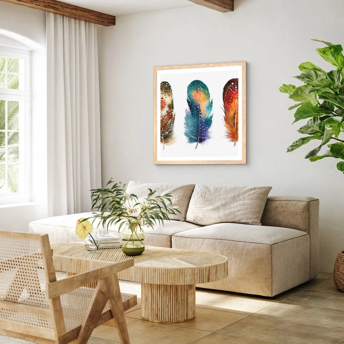 Affiche dans un chêne clair - Poster - Rituels, cérémonies, secrets - 40x40 cm