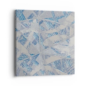 Impression sur toile - Image sur toile - Dans un labyrinthe bleu-gris - 40x40 cm