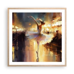 Affiche dans un chêne clair - Poster - Miracle dans la rue - 60x60 cm