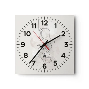 Horloge murale - Pendule murale - Emmêlé dans une étreinte - 40x40 cm
