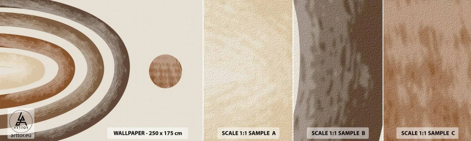 Échantillon de Papier Peint Autocollant Deluxe Sticker - Dans une galaxie lointaine - Abstraction, Morceau, Conception - 100x30 cm