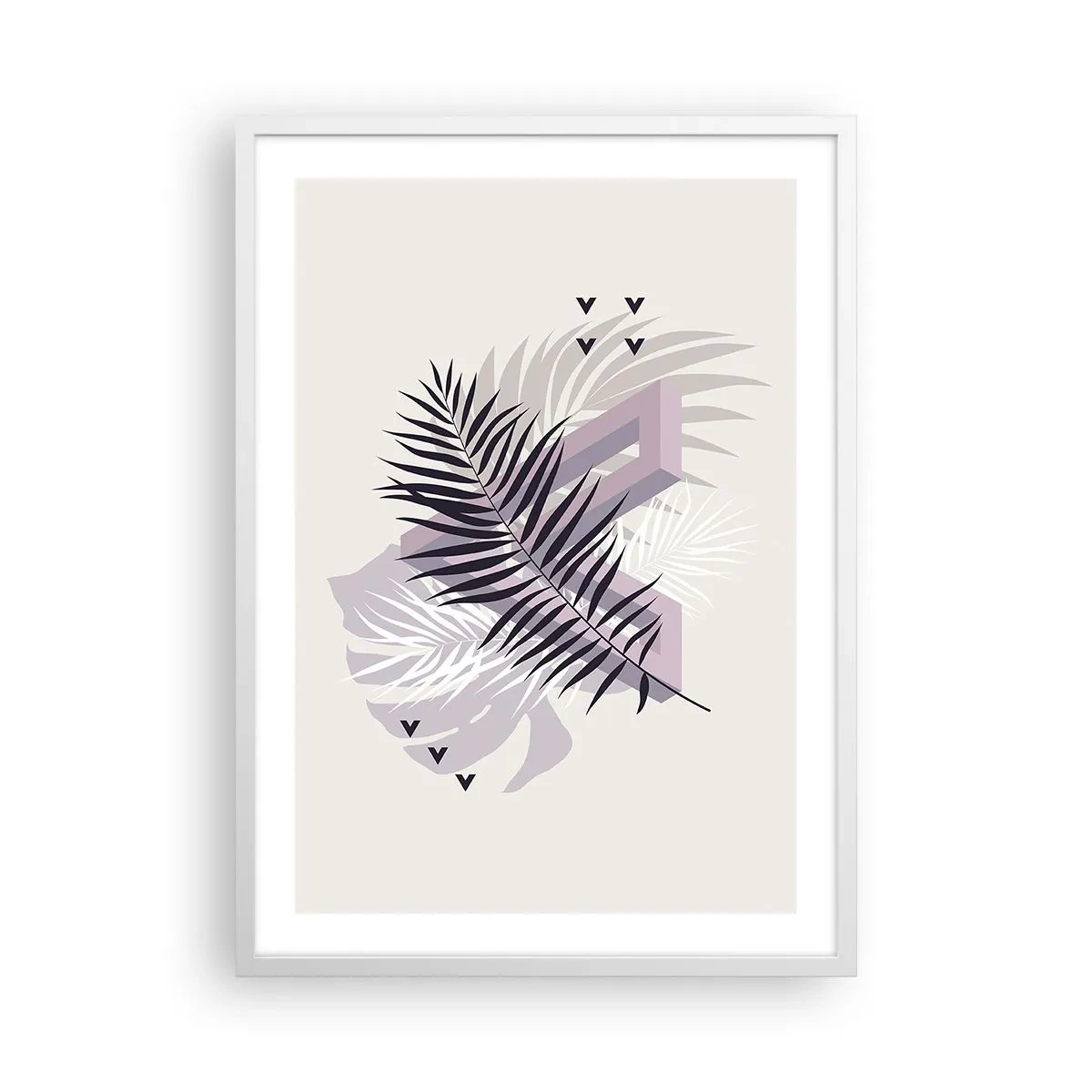 Affiche dans un cadre blanc - Poster - L'ombre de l'obscurité - 50x70 cm