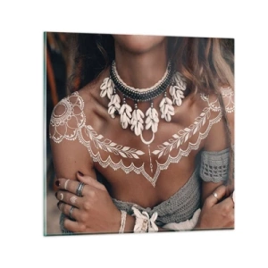 Impression sur verre - Image sur verre - Talismans, rituels de la féminité - 30x30 cm