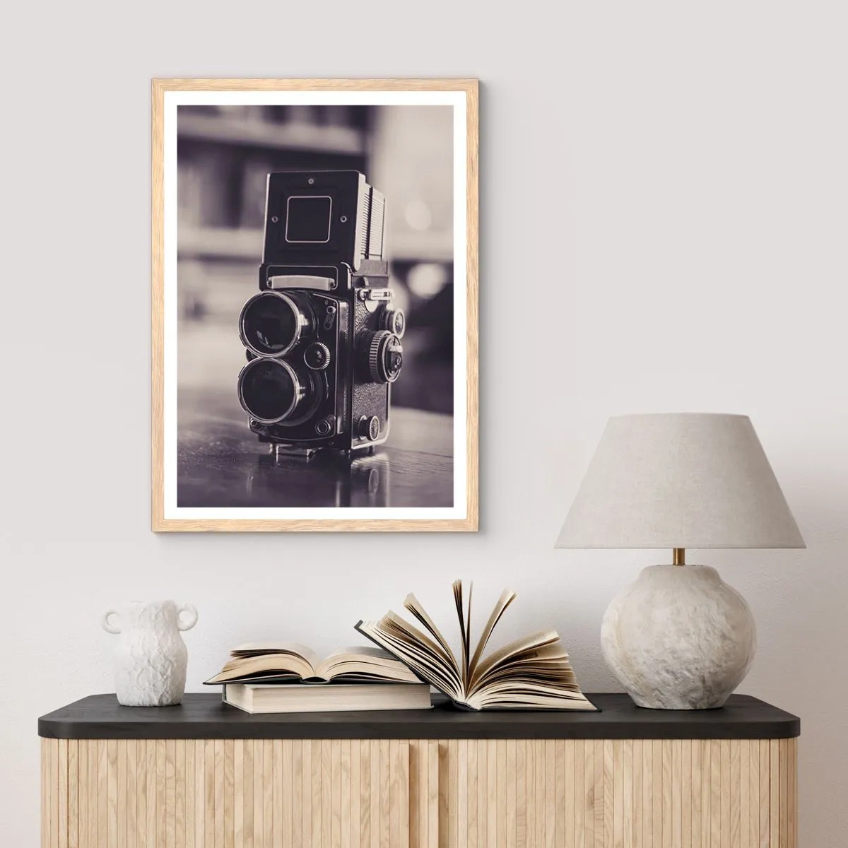 Affiche dans un chêne clair - Poster - La magie de la photographie ancienne - 40x50 cm