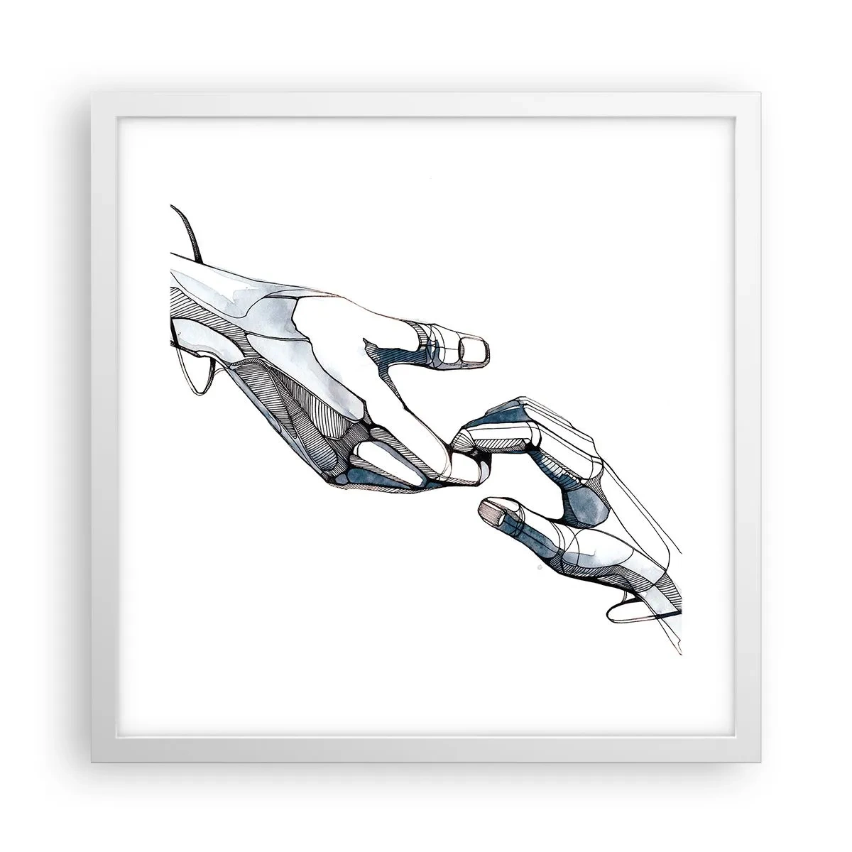 Affiche dans un cadre blanc - Poster - Un bon geste - 40x40 cm