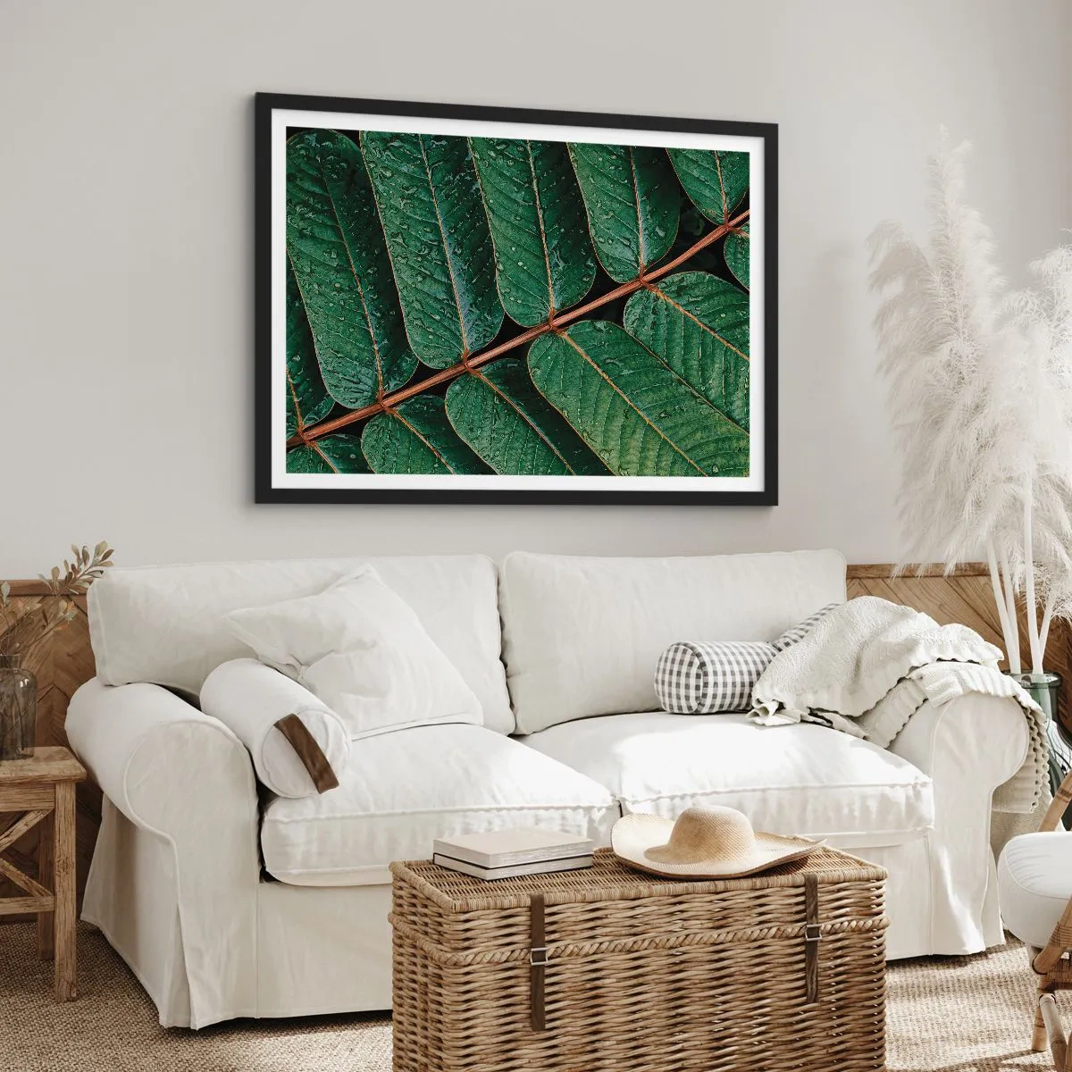 Affiche dans un cadre noir - Poster - Au rythme de la verdure - 91x61 cm