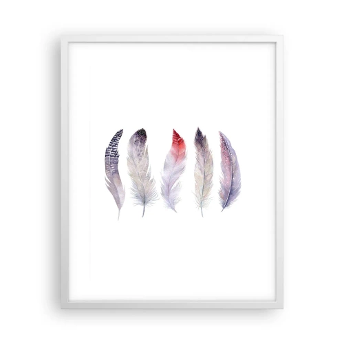 Affiche dans un cadre blanc - Poster - Délicat comme un brouillard multicolore - 40x50 cm
