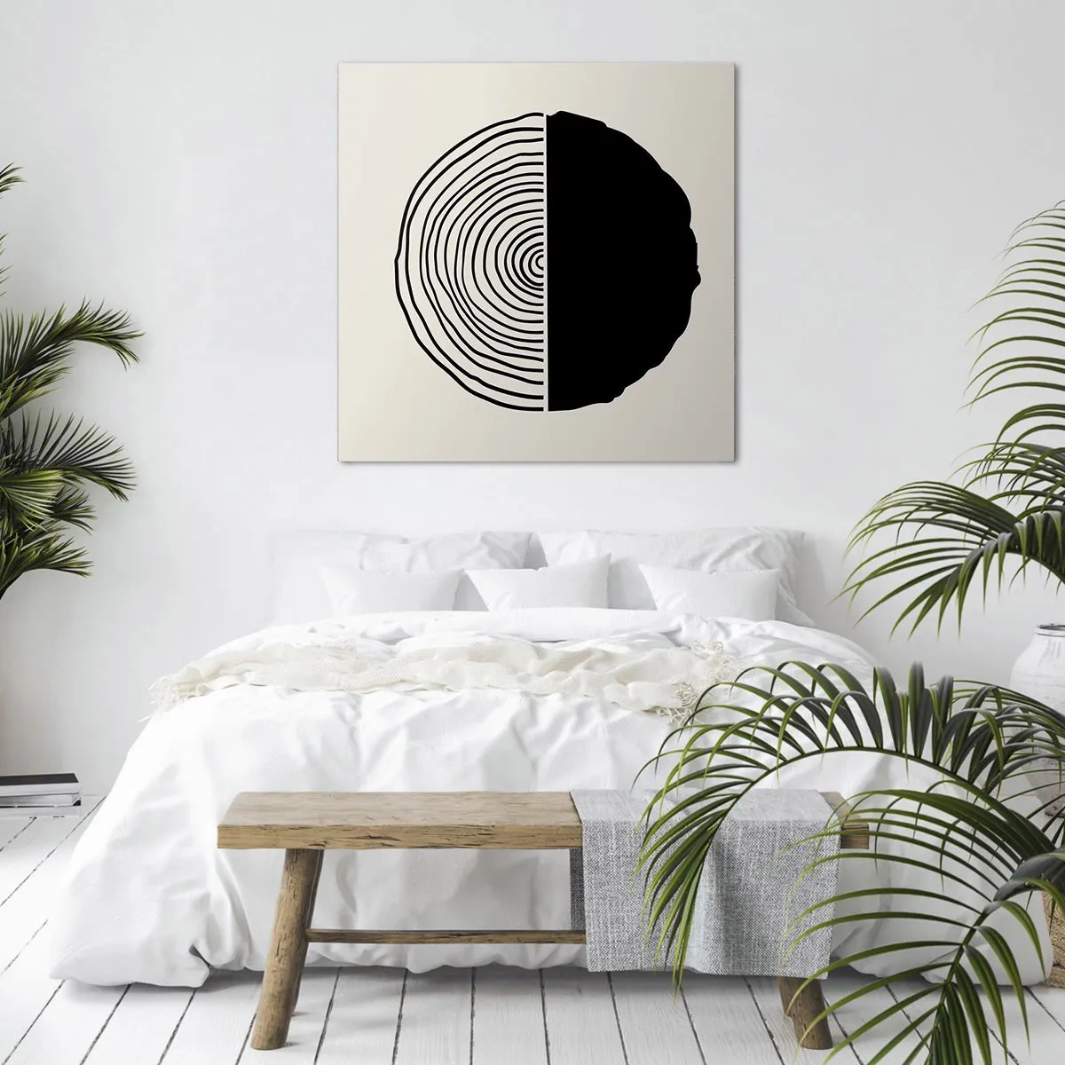 Impression sur toile - Image sur toile - Moitié-moitié - 60x60 cm