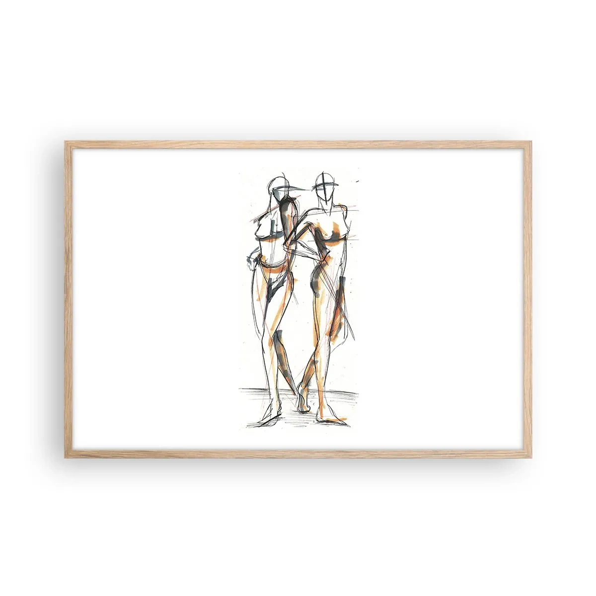 Affiche dans un chêne clair - Poster - Étude de la grâce - 91x61 cm