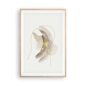 Affiche dans un chêne clair - Poster - rencontré dans l'espace - 61x91 cm