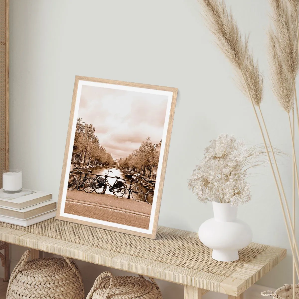 Affiche dans un chêne clair - Poster - Ambiance hollandaise - 70x100 cm