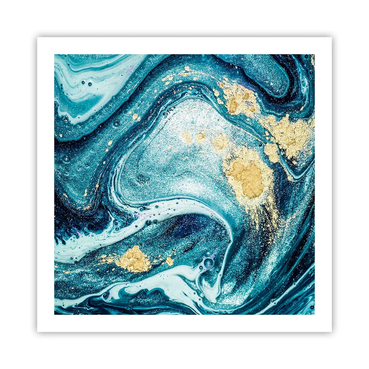 Affiche - Poster - Vortex bleu - 60x60 cm