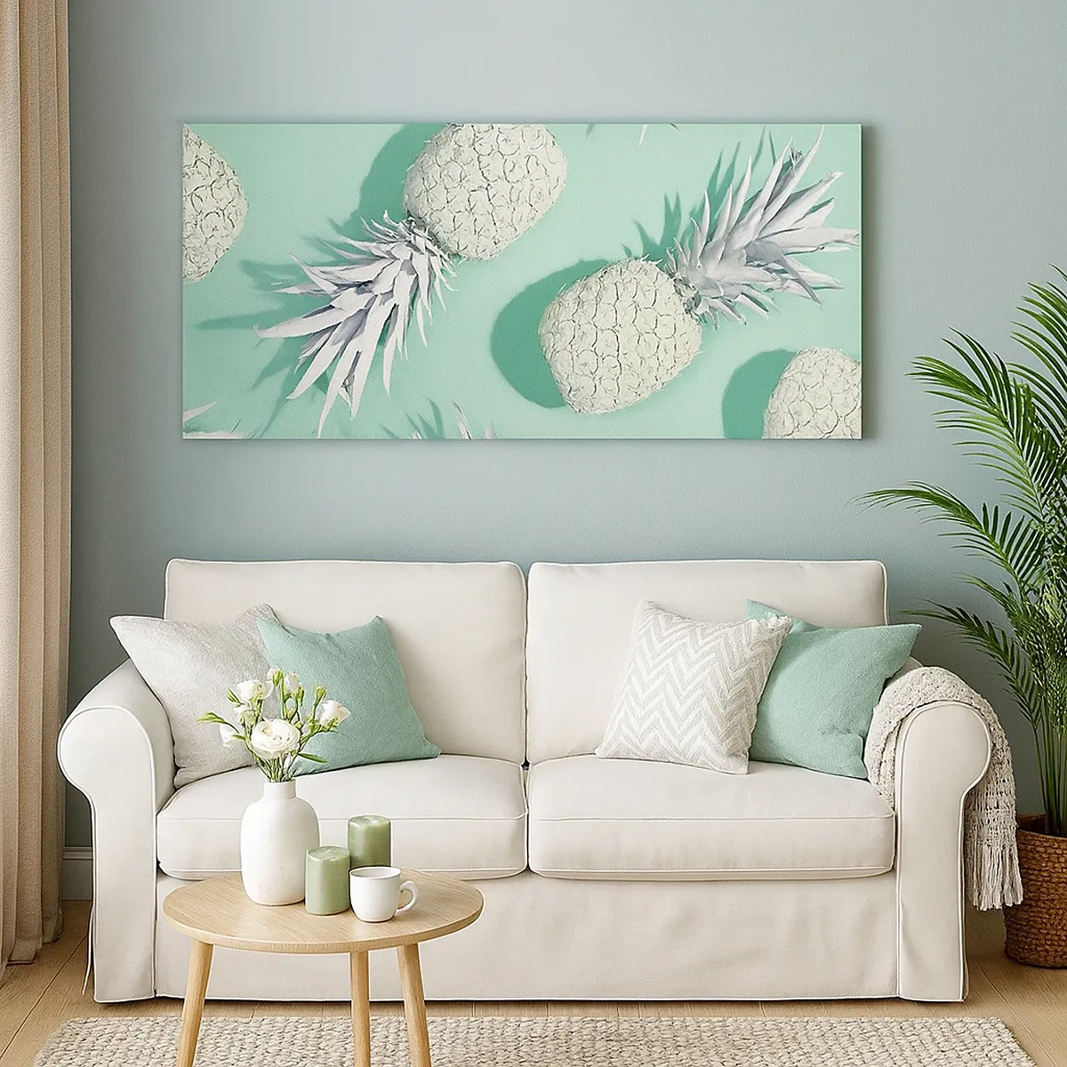 Impression sur toile - Image sur toile - Ils se combinent très bien avec la menthe - 30x30 cm