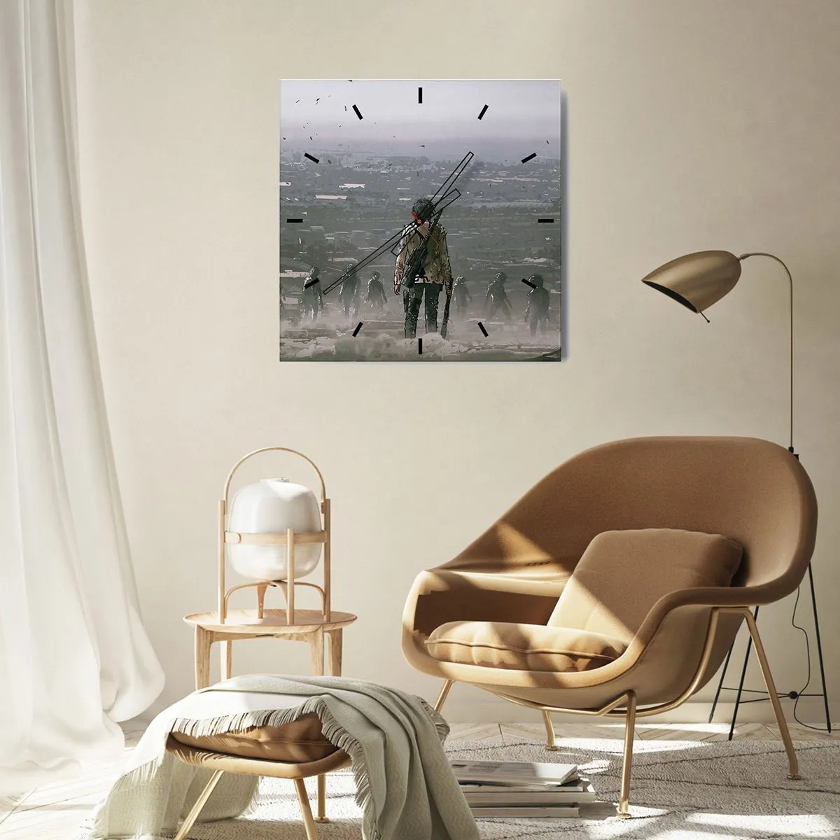 Horloge murale - Pendule murale - Dernier samaritain ? - 40x40 cm