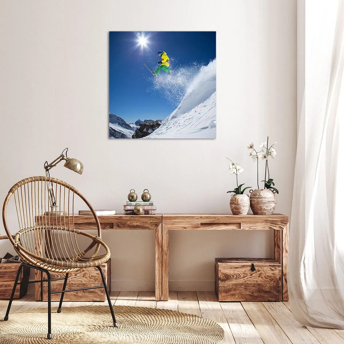 Impression sur toile - Image sur toile - Danse avec les montagnes - 50x50 cm