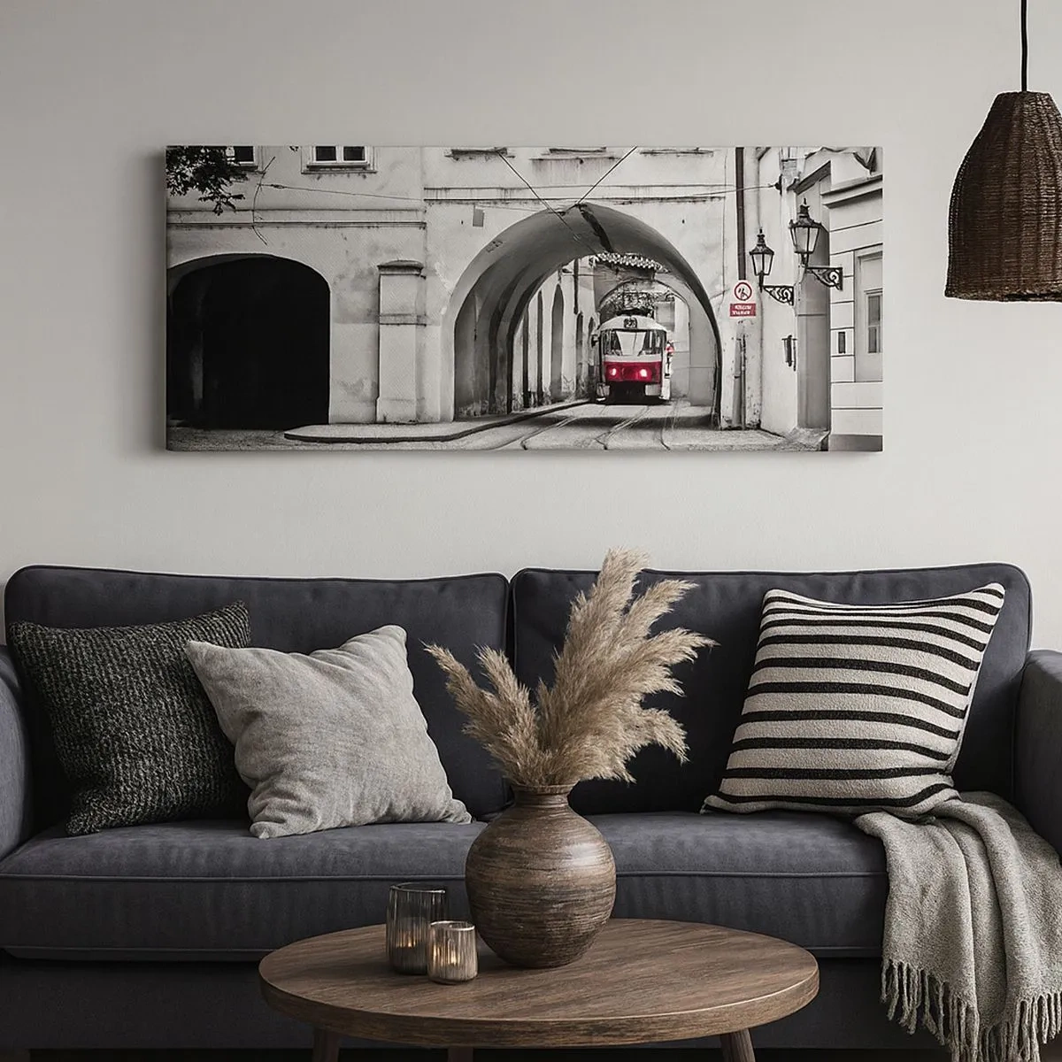 Impression sur toile - Image sur toile - Dans le labyrinthe de la ville - 100x40 cm