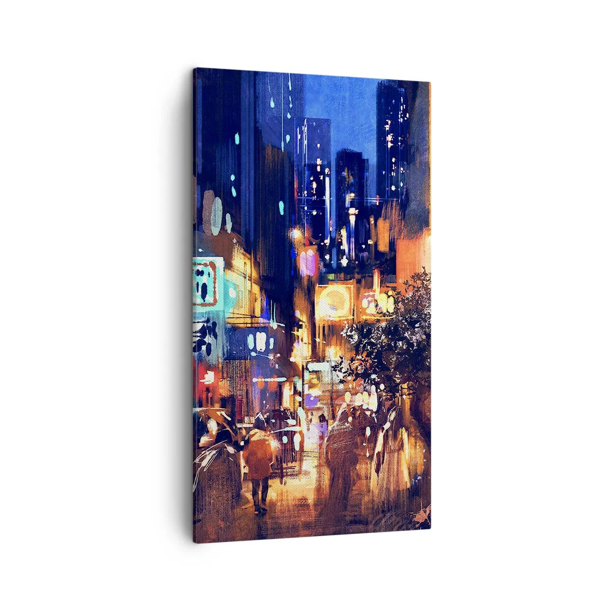 Impression sur toile - Image sur toile - Et la ville ne dort pas - 45x80 cm