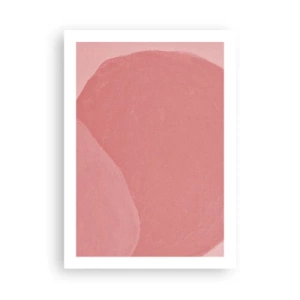 Affiche - Poster - Composition abstraite dans les tons de rose - 50x70cm - Composition organique en rose - Décoration murale moderne pour le salon et la chambre ARTTOR