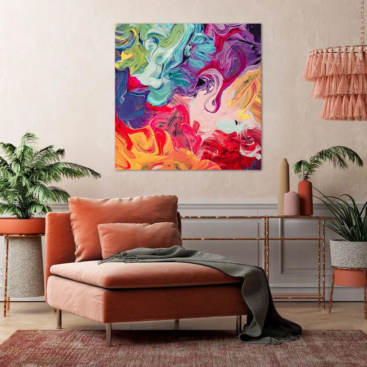 Impression sur toile - Image sur toile - La naissance des couleurs - 50x50 cm