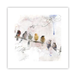 Affiche - Poster - Rencontre ailée - 30x30 cm