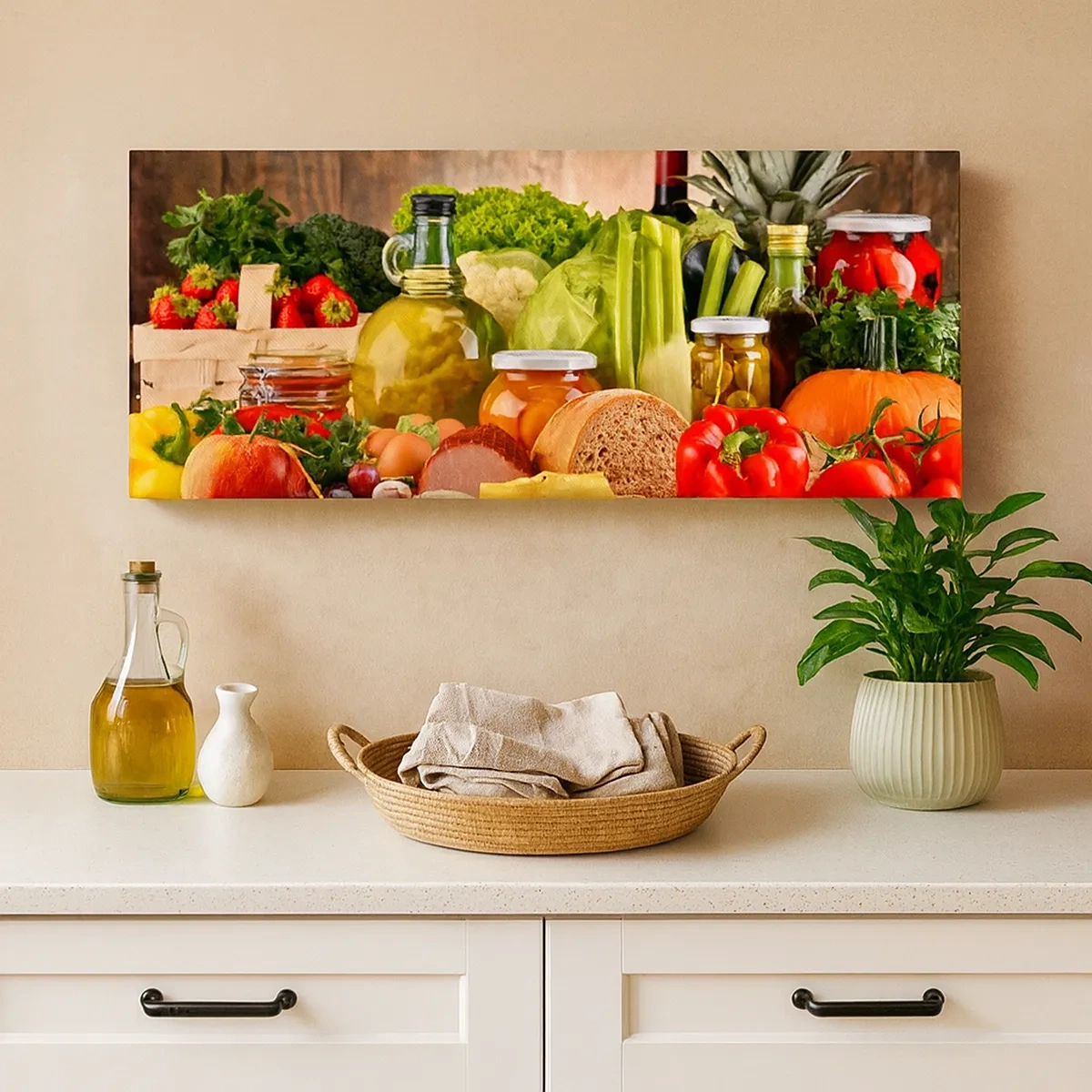 Impression sur toile - Image sur toile - Fumé, cuit au four et mariné - 30x30 cm