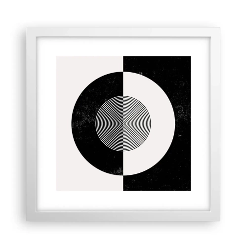 Affiche dans un cadre blanc - Poster - Harmonie de noir et blanc - 30x30 cm