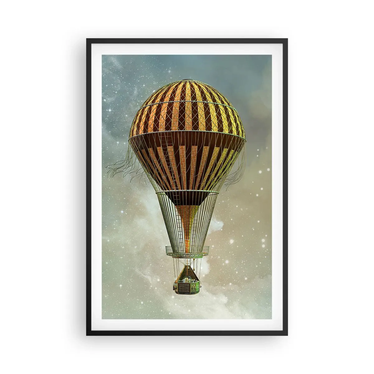 Affiche dans un cadre noir - Poster - Vols pionniers - 61x91 cm