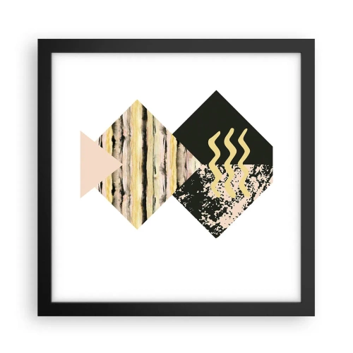 Affiche dans un cadre noir - Poster - Pas si simple - 30x30 cm