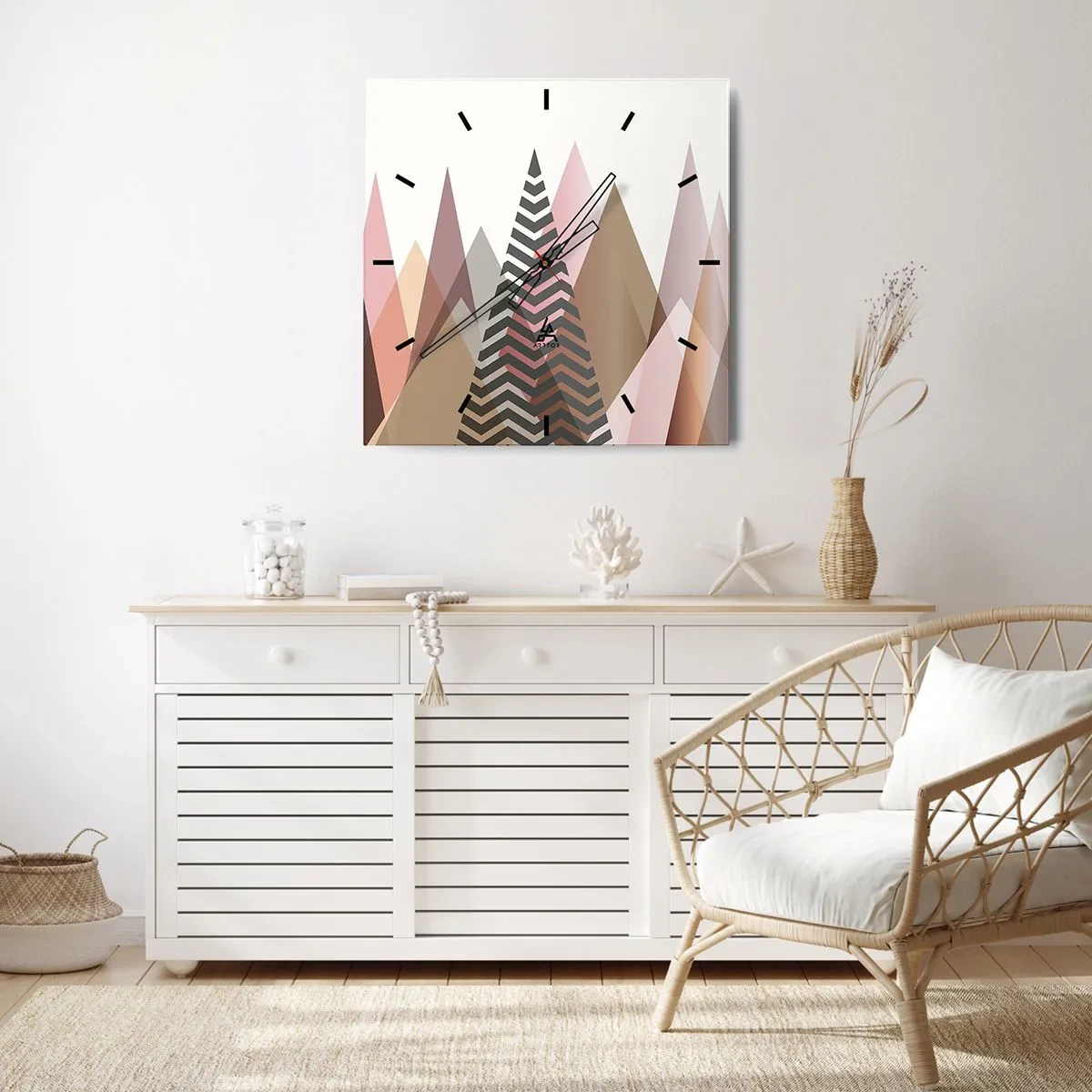 Horloge murale - Pendule murale - Vue pyramidale - 30x30 cm