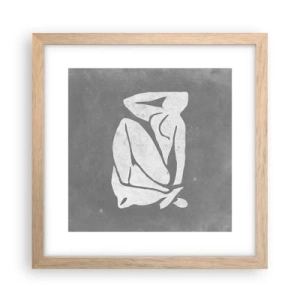 Affiche dans un chêne clair - Poster - En pensée - 30x30 cm