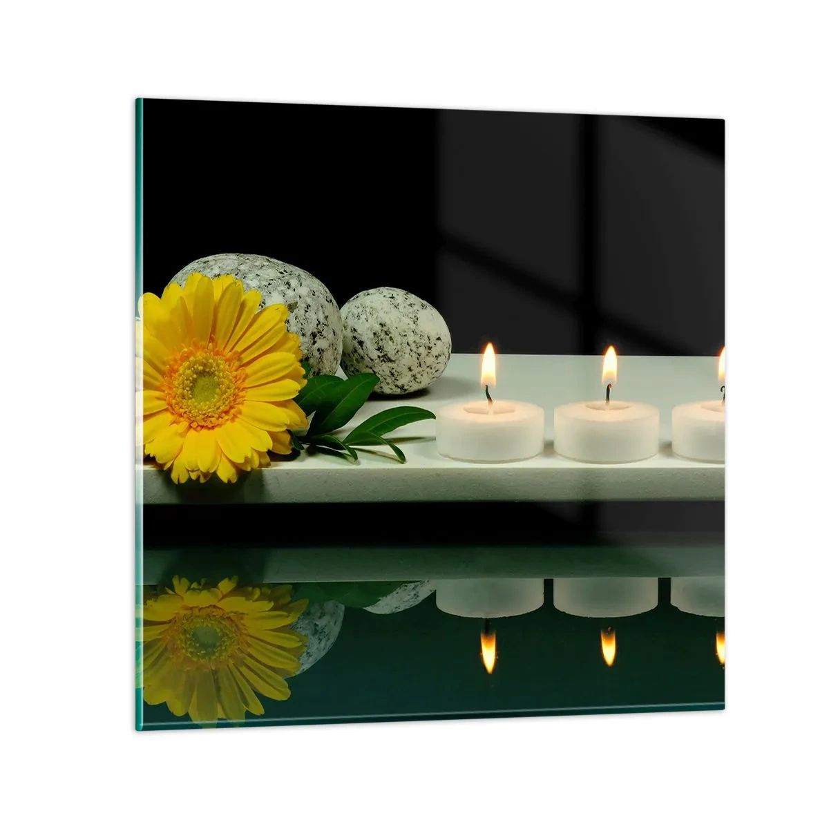 Impression sur verre - Image sur verre - Apaisement des sens - 30x30 cm