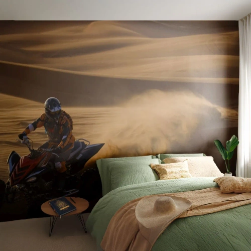 Papier Peint Photo Standard Eco - Sur les vagues de sable - Quad, Automobile, Désert - 400x280 cm