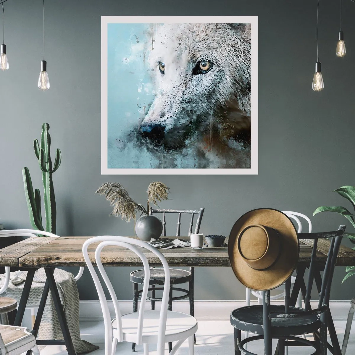 Affiche - Poster - Rencontrez l'âme du loup - 50x50 cm