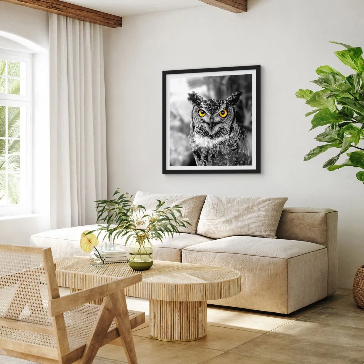 Affiche dans un cadre noir - Poster - Rien ne se cachera - 40x40 cm