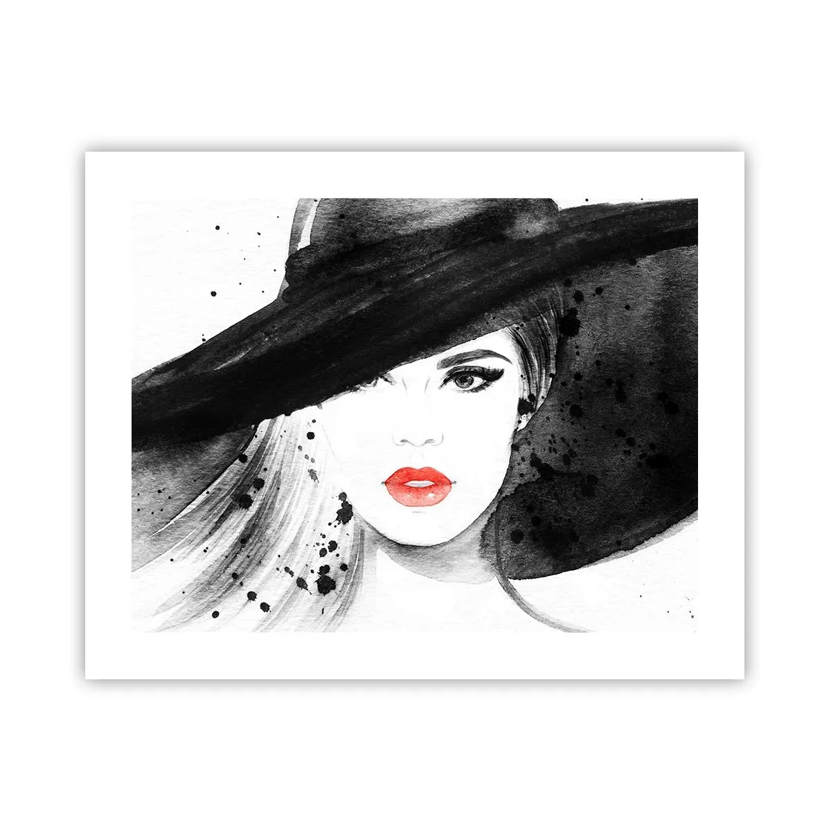 Affiche - Poster - Dame en noir - 50x40 cm